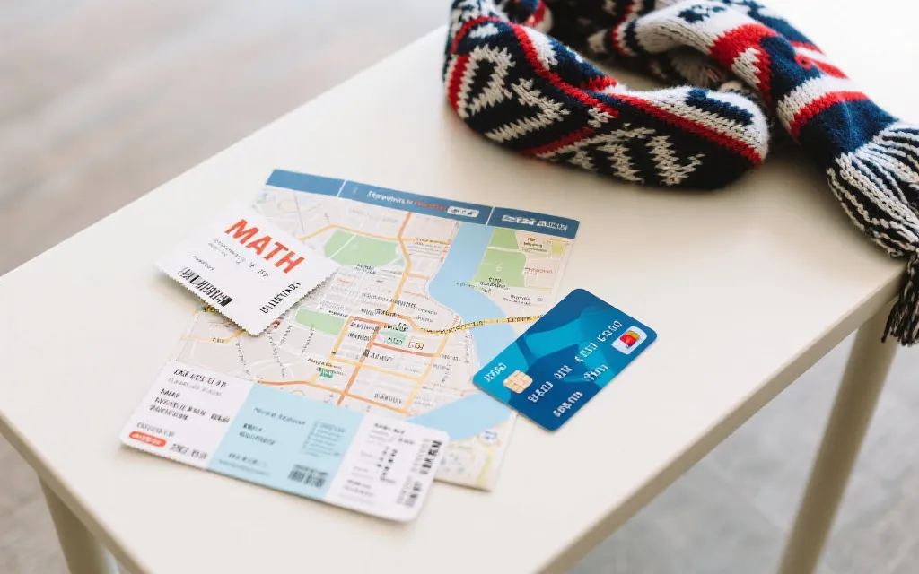 球迷在城市中转场，地图与球票元素的旅行感视觉